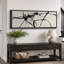 «Grunge Abstract Paint Stroke Effect Minimalist Black Ink Splatter On», reproduction encadrée sur toile-111665108-98041948