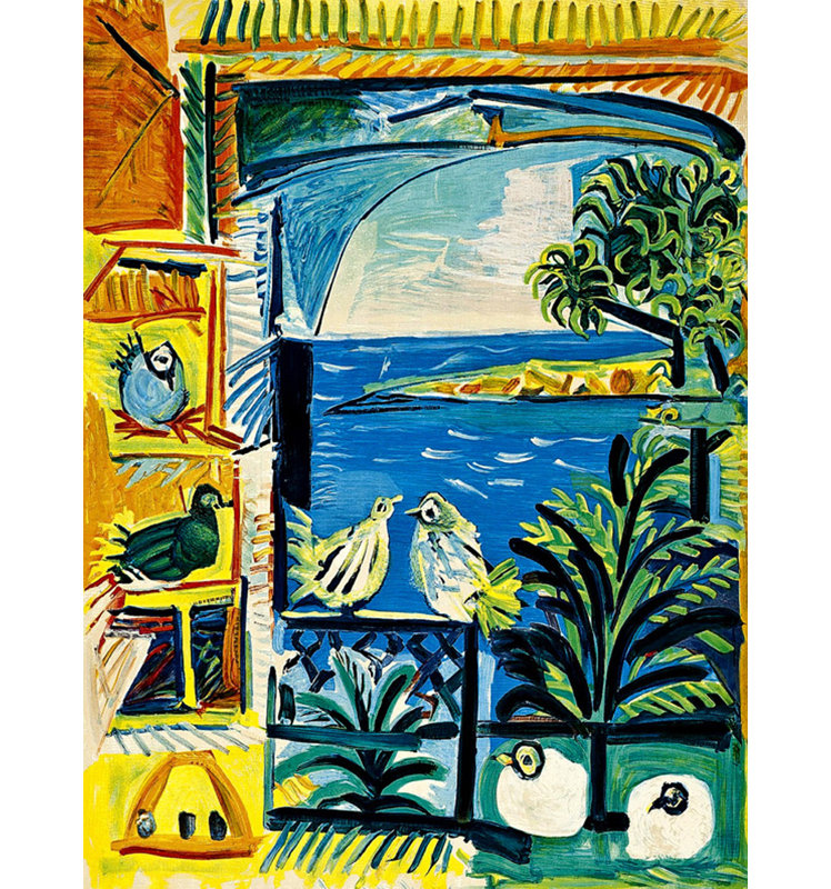 Studio (Pigeons) (Velazquez), H 37 po x l 28 po
