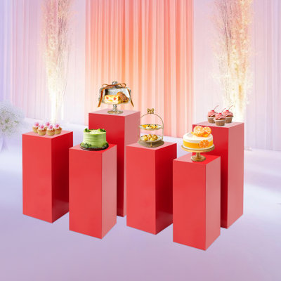 Display Pedestal Stand, Metal Display Pedestal Stands, Display Pillars For Birthday Party Wedding