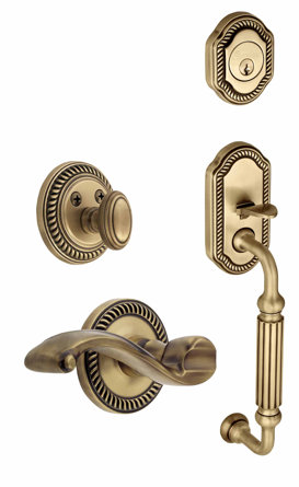 Newport Handleset with Single Cylinder Deadbolt and S Grip with Portofino Lever