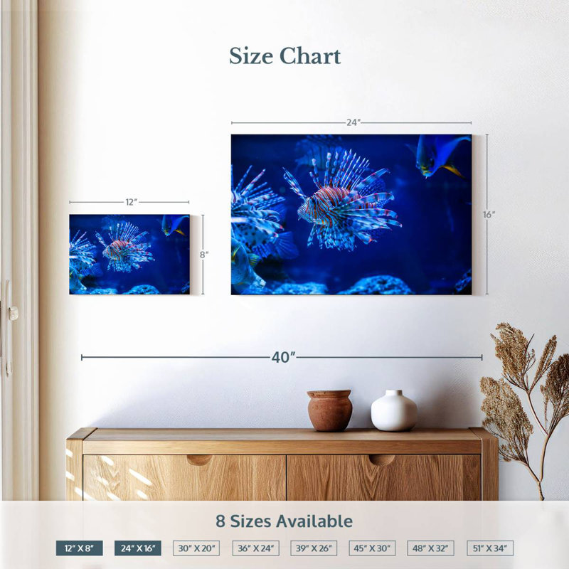 Brampt Aquarium Lionfish, 16" H x 24" W