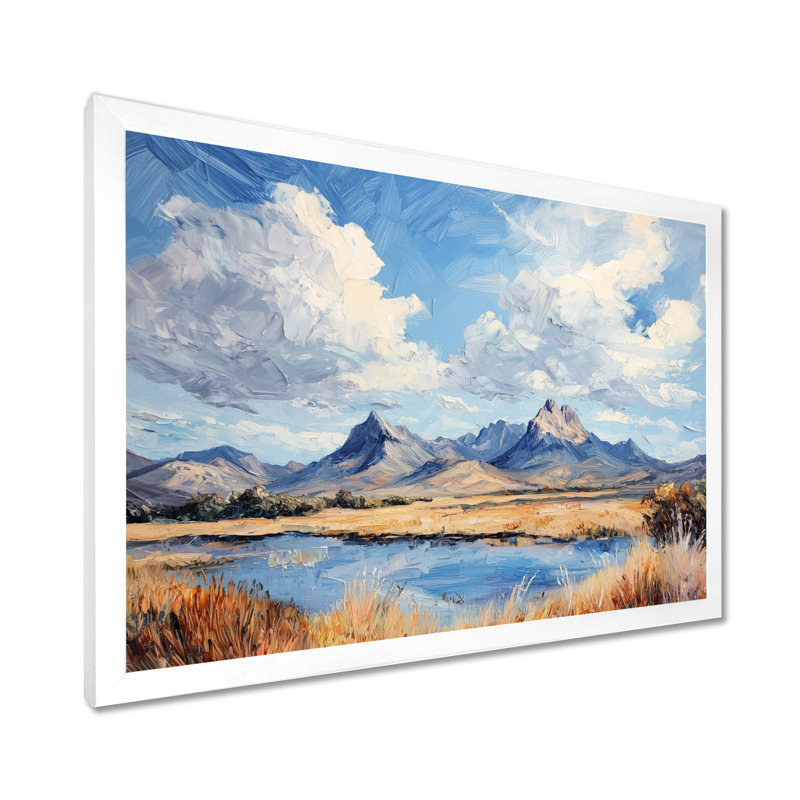 Davis Mountains In Texas II - Texas, impression d'art mural, Reproduction encadrée d'une seule photo sans pass, Blanc
