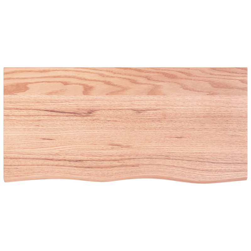 Bois massif traité avec meuble-lavabo vidaXL, Brun clair