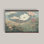 Tenture murale Wild Poppy Field - Illustration botanique de paysage avec crochets en bois