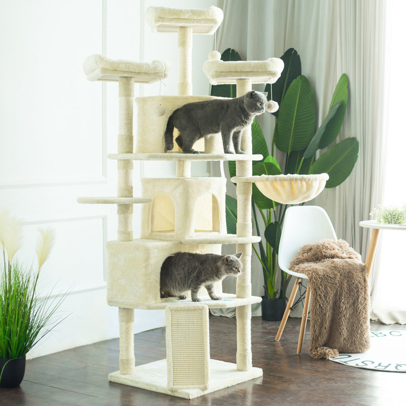 Zamudio 71.6535'' H Cat Tree, Beige