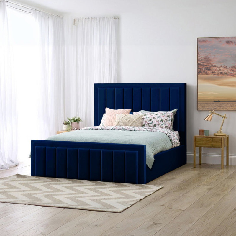 Antrone Upholstered Ottoman Storage Bed, Marine, Double (4'6)