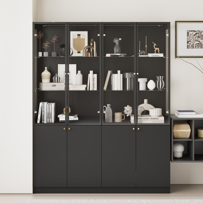 Vitrine moderne avec éclairage synchrone