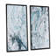 Ensemble de 2 reproductions d'art sur toile - Coups de peinture abstraits bleu clair-2016388276-2016388278