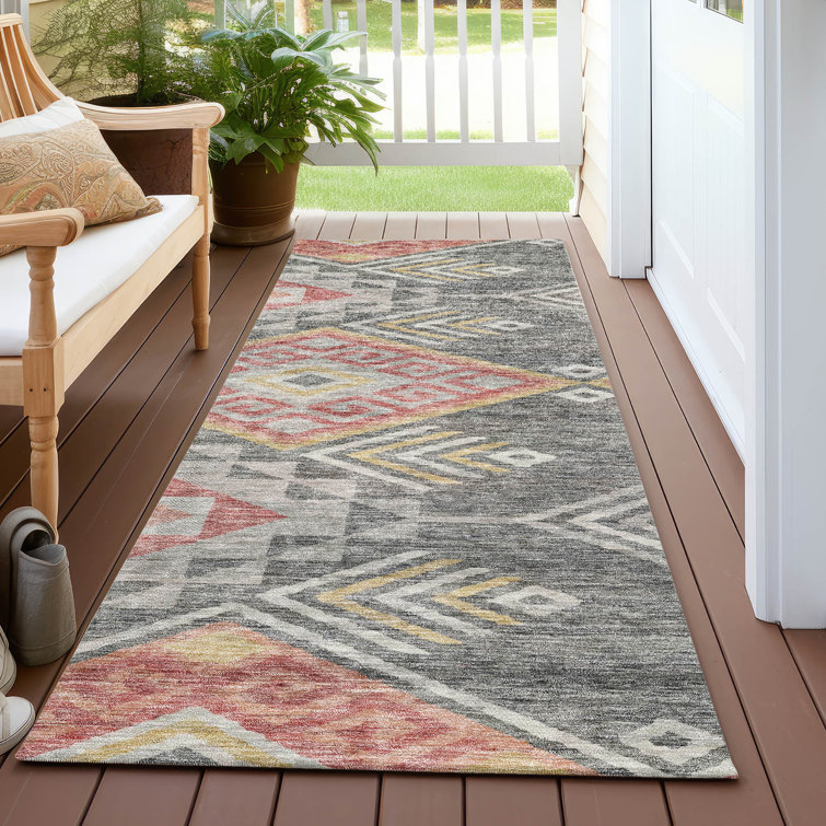 Machine Washable Indoor/Outdoor Chayden ACN1091 Gray Rug