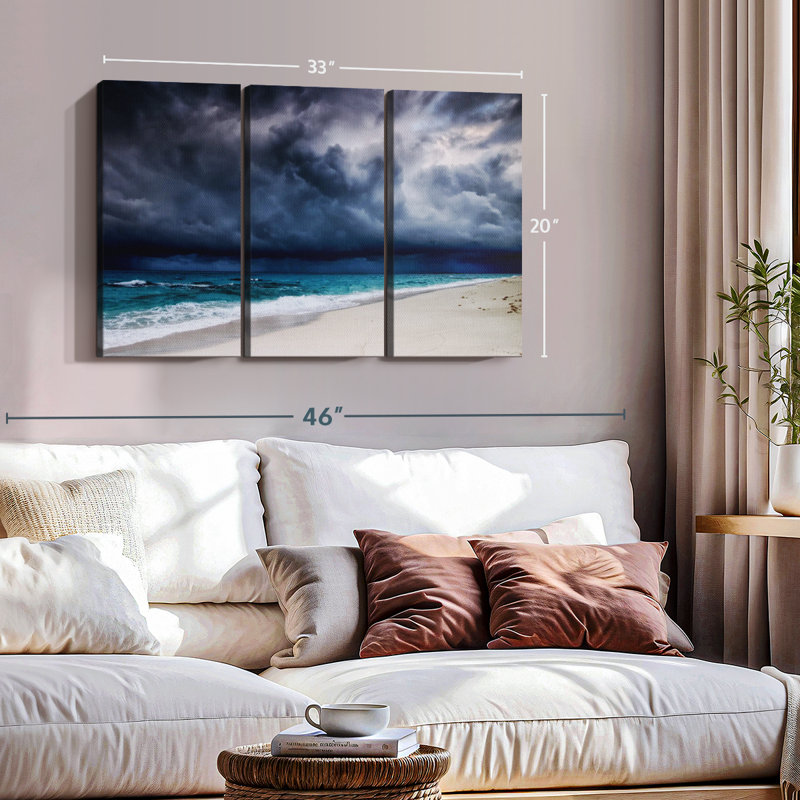 «Dark Cloudy Sky» sur toile, H 20 po x l 33 po x P 1,25 po