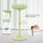 Green Set Of 2 Dining Chair,modern Swivel Round Bar Stools,backless