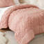 Ensemble de couette matelassée à motifs floraux 2 pièces rose pour lit simple-136113801-136113800