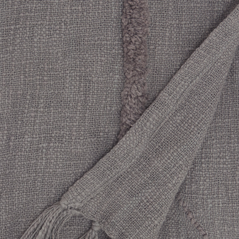 Ruzmira Hand Woven Throw Blanket, Gray