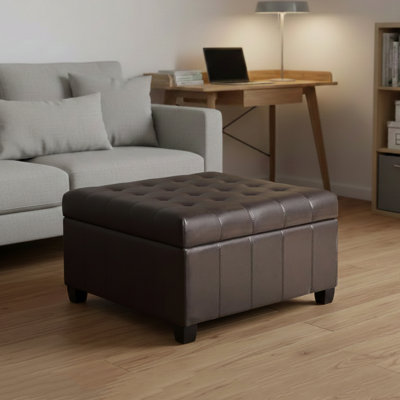 Quilted Cushion Multi-Function Storage Stool