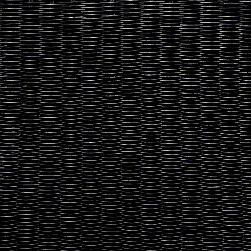 Table de bout carrée en rotin tissé, noir