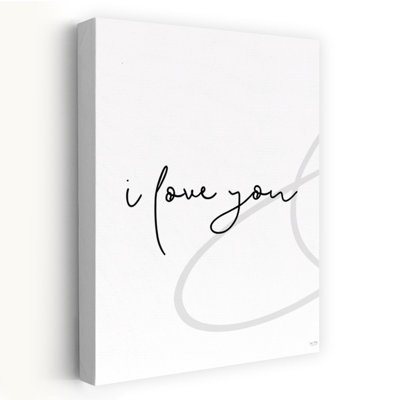 «I Love You», ensemble d'art abstrait abstrait 1 de 2
