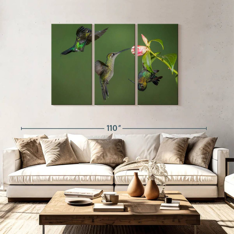 Brampt Three Hummingbirds, 48" H x 74" W