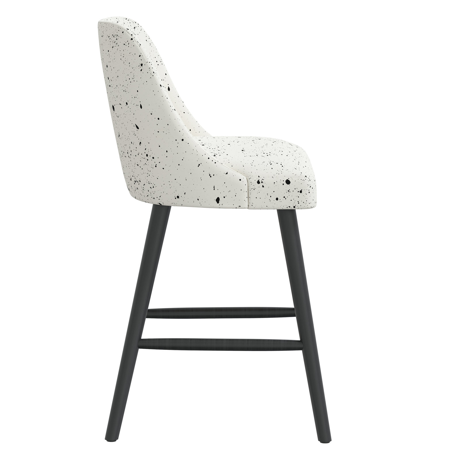 Gallie Bar & Counter Stool, Counter Stool (27” Seat Height), Black, Splatter Ink