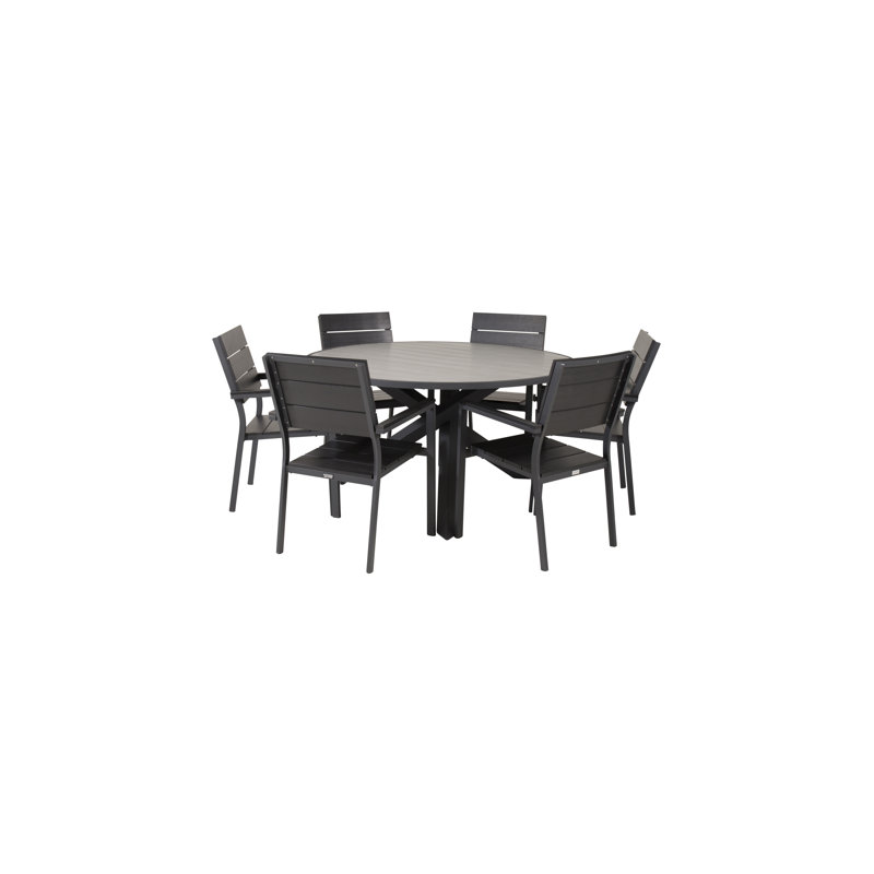 Akia 6 - Person Patio Dining Set with Round Table