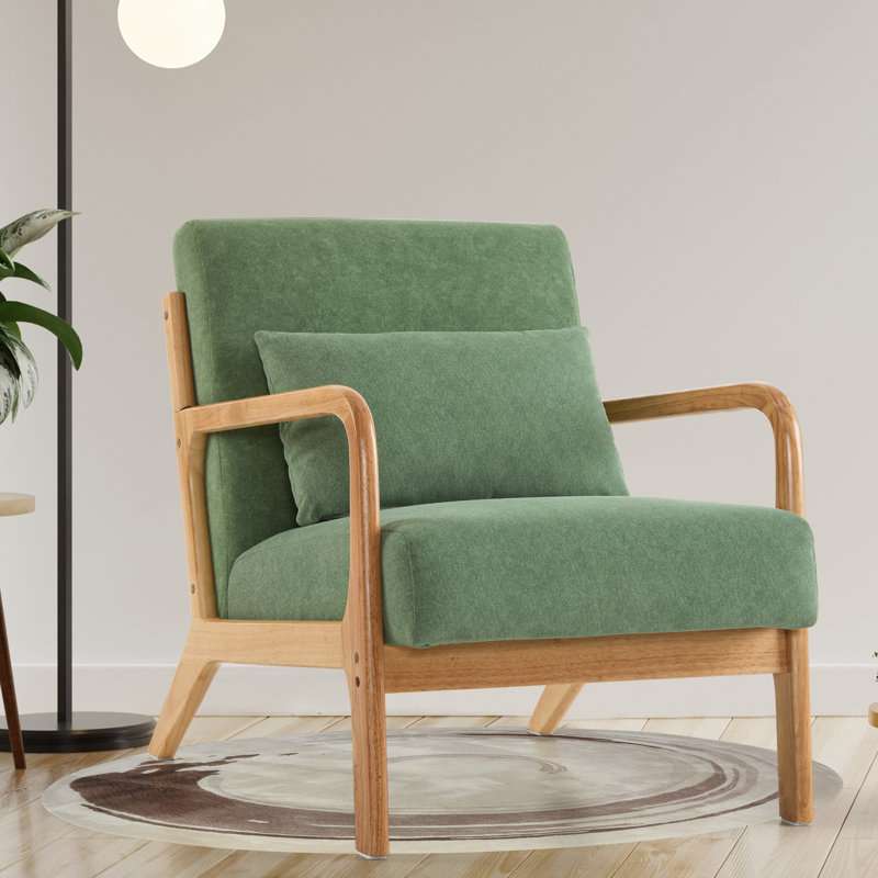 Upholstered Armchair, Green
