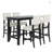 Aghavni 5 Piece Dining Set Counter Height Table And Chairs Kitchen Set For 4