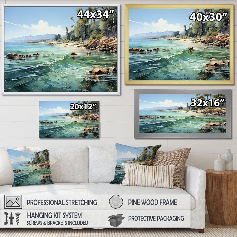Vietnam Tropical Paradise - Imprimé, H 12 po x l 20 po x P 1 po, Cadre naturel flottant