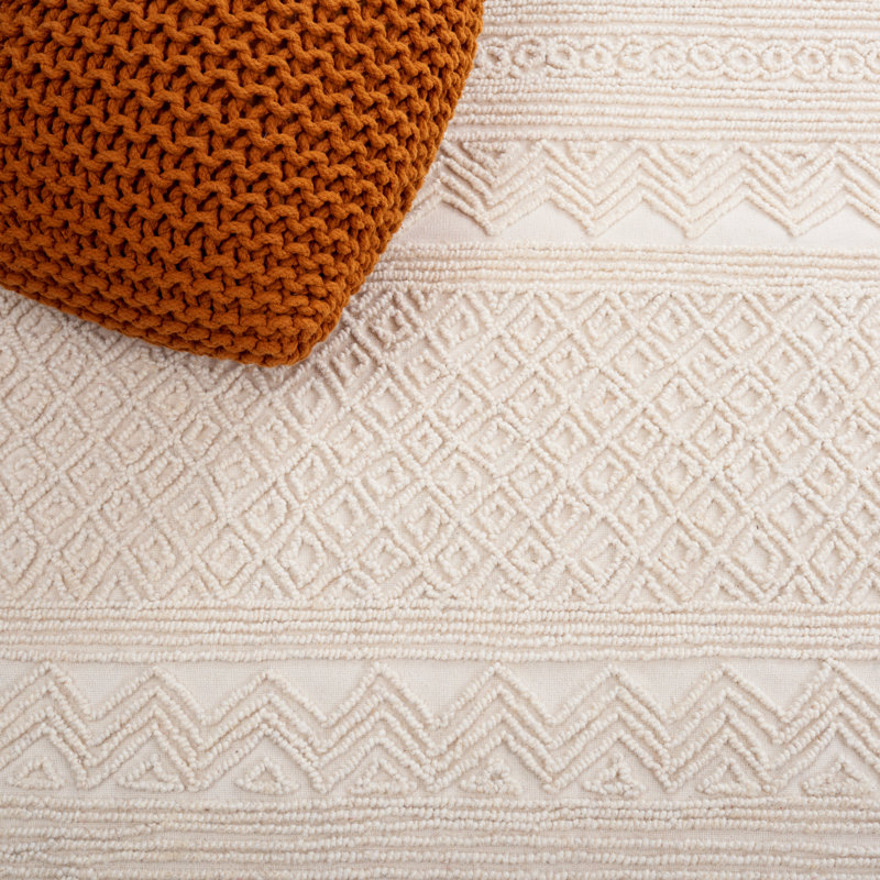 Southwell Hand Tufted Wool And Cotton With Latex Oriental Rug, Rectangle 3' x 5'