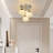 3-Light Chrome Semi Flush Mount Ceiling Light, Modern Crystal Fixture For Kitchen, Entryway & Bedroom-798157031