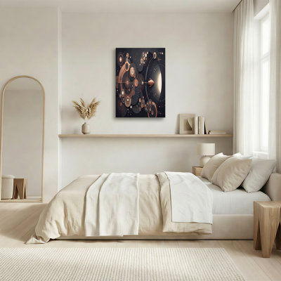 Art mural sur toile bronze