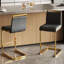 Tabouret de comptoir rembourré Antigone de 25 po avec structure en métal-771536694-771536681