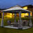 10 Ft. W X 10Ft. D Steel Patio Gazebo With Netting (Quick  Setup)-61292555