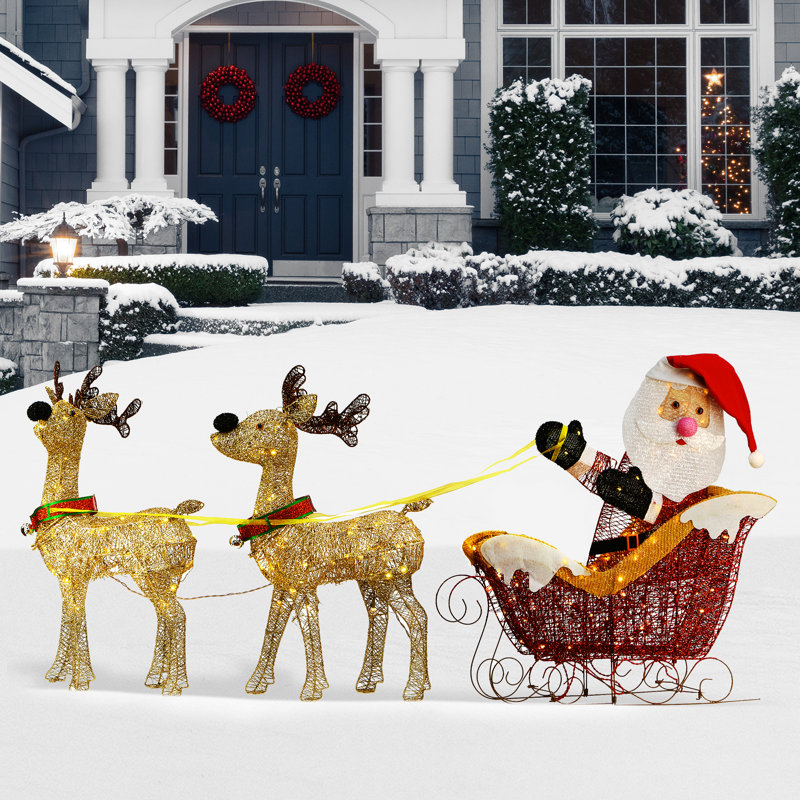 Assortiment de père Noël et renne éclairés
