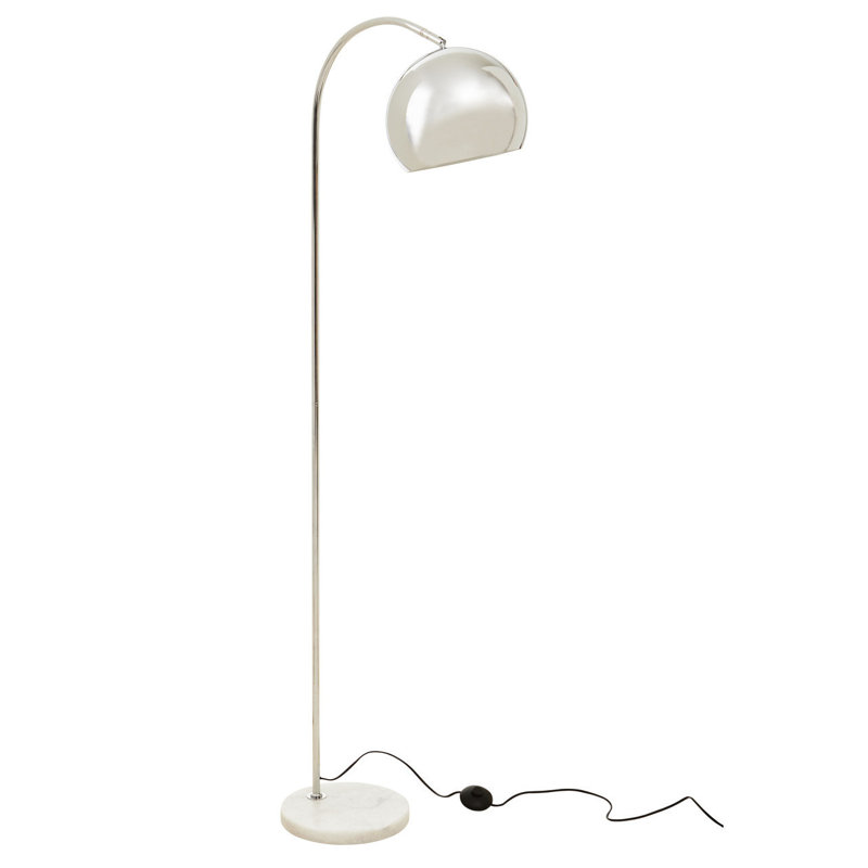 Dequilla 155cm White Arched Floor Lamp