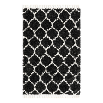 Tapis gris à motif géométrique Mitzy