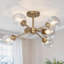 Beesley 25"W 6-Light Dimmable Sphere Semi-Flush Mount