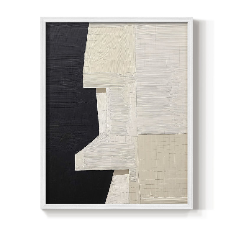 "ABSTRACT Series DCLxxx" par J Paul, Blanc / Blanc, H 11 po x l 9 po