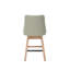 Ensemble de 2 tabourets de bar pivotants à 360°, hauteur comptoir 66 cm, avec dossier, revêtus de tissu bouclé moderne et dotés de pieds en bois massif, pour îlot de cuisine, vert.-2015039198