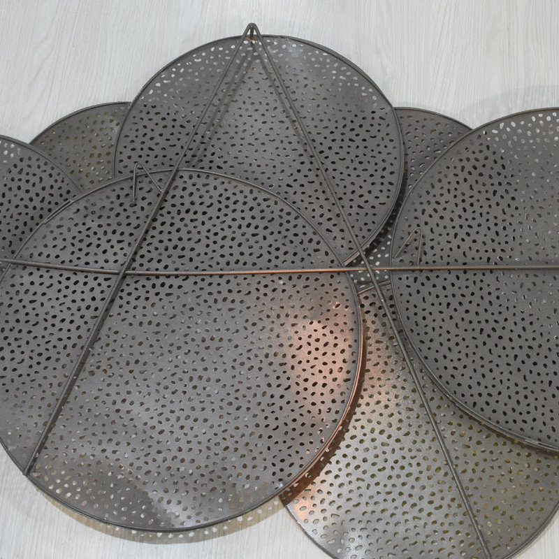 HANDMADE ECO-FRIENDLY 100% IRON GEOMETRIC PATTERN COPPER MULTICOLOR LARGE METAL WALL DÉCOR - 48" x 26" Size, Copper Multicolor, Geometric Design, Metal Wall Art For Living Room, Study Room, Office