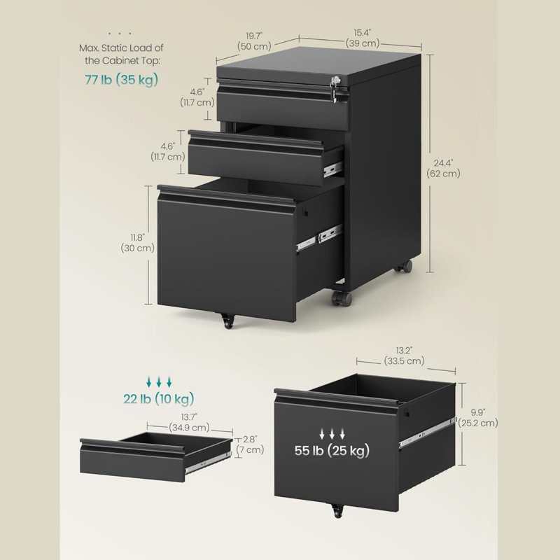 File Cabinet, Black