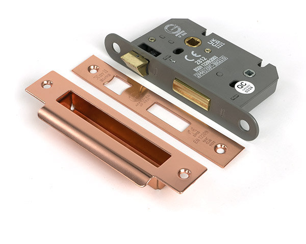 Heavy Duty Bathroom Lock, Polished Bronze