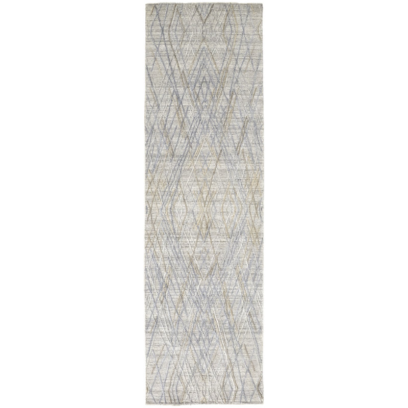 Performance Viscose Abstract Indoor Rug, Runner 2'9" x 10'