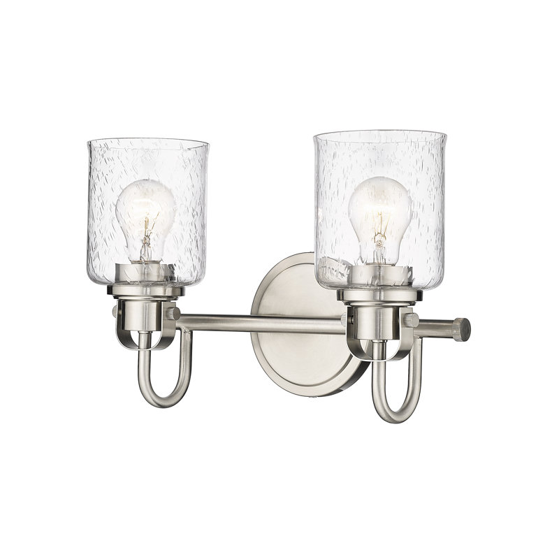 Tyringham 2-Light Dimmable Vanity Light with Reversible Mounting , Brushed Nickel