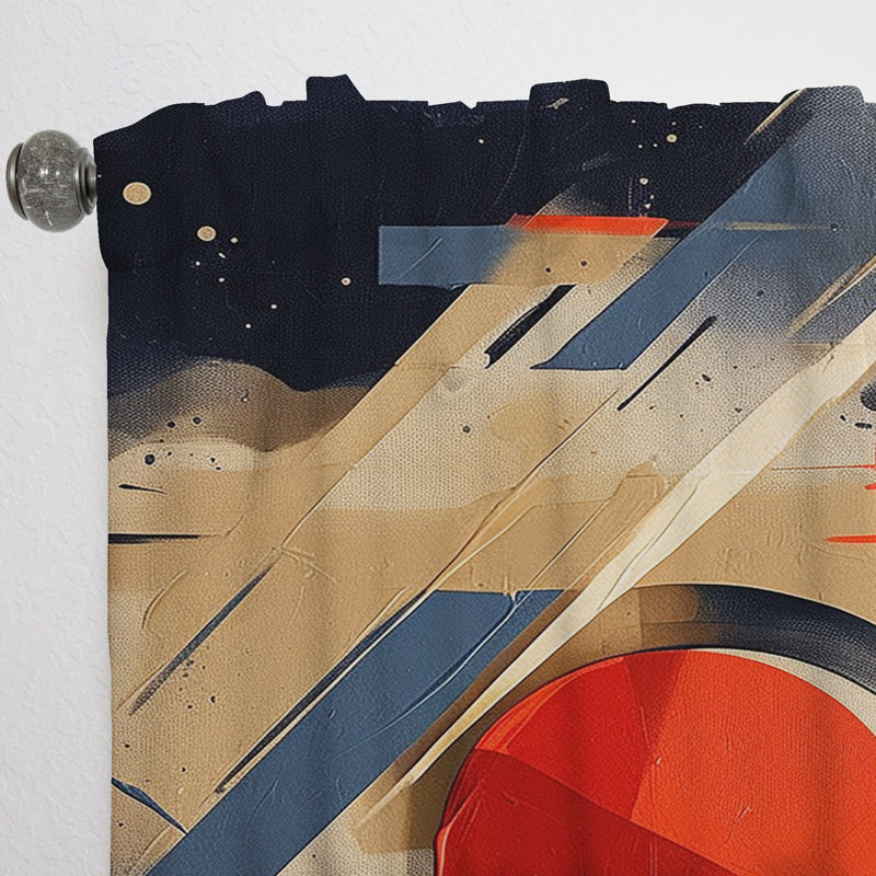 Rouge et noir profondeur I - rideau moderne - velours obscurcissant - 1 panneau, L 52 po x L 120 po