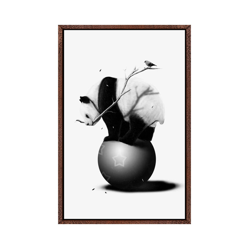 Balance by Nicebleed - Print on Canvas, 101.6cm H x 66.04cm W x 3.81cm D, Classic Brown Wood Framed