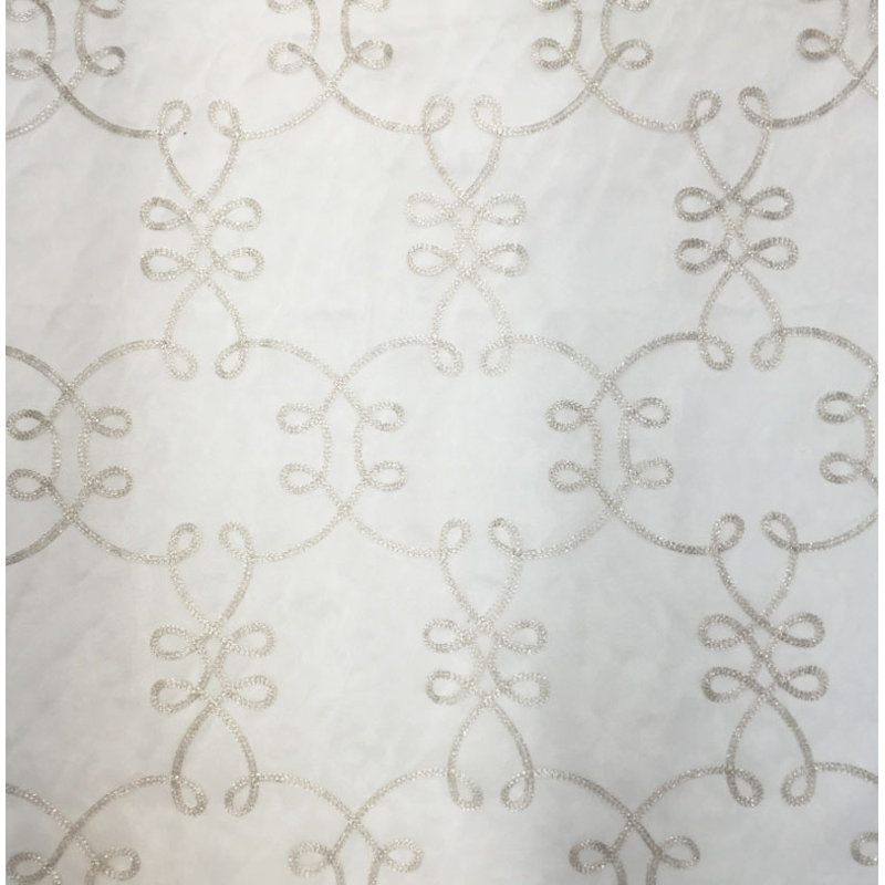 Metallic Embroidered Sheer | Uptown Fabric_UPTOWN, White