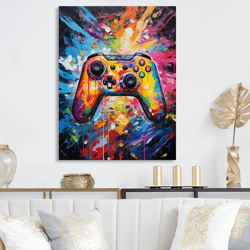 " Colourful Video Game Retro Reload - Video Games Metal Wall Decor ", 20" H x 12" W