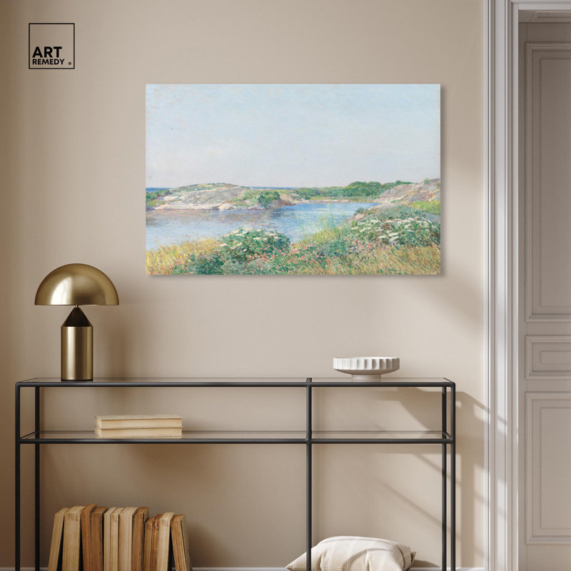 «The Little Pond Canvas Classic Landscape» par Art Remedy, H 24 po x l 36 po, Toile tendue