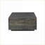 Table basse en bois de manguier rustique gris foncé foncé - Centre de table de salon durable avec texture rugueuse