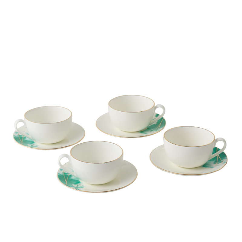 Porcelain Teacup and Saucer