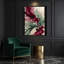 Aquarelle abstraite, art mural rouge sur toile 96